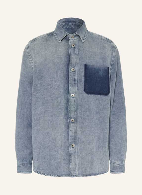 LOEWE Hemd Comfort Fit in Jeansoptik BLAUGRAU
