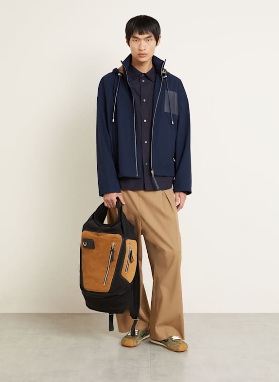 LOEWE Jas met afneembare capuchon DONKERBLAUW / BEIGE
