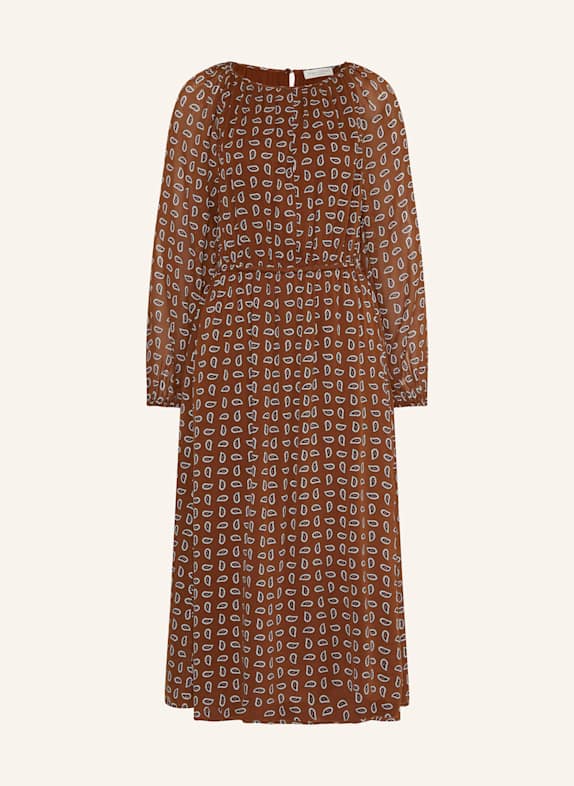 Marc O'Polo Kleid mit 3/4-Arm BRAUN / DUNKELBRAUN / HELLROT