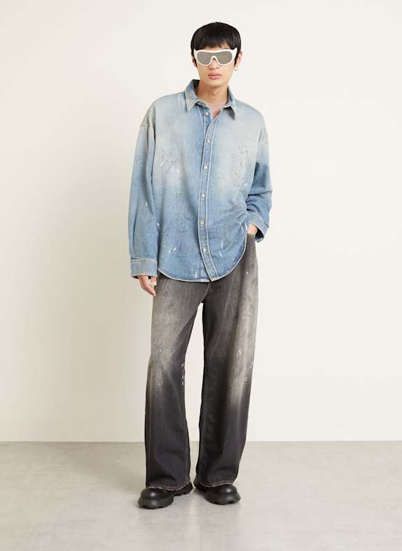 Acne Studios Jeans met normale pasvorm 900 BLACK