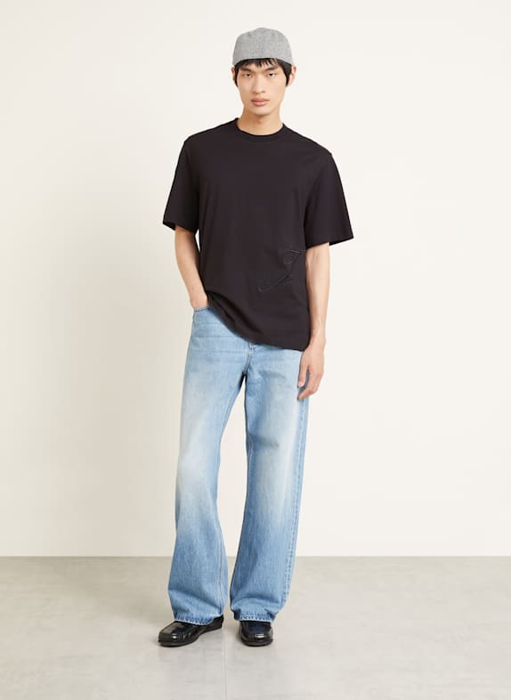 JACQUEMUS Tričko LE TSHIRT J MC TMAVĚ MODRÁ