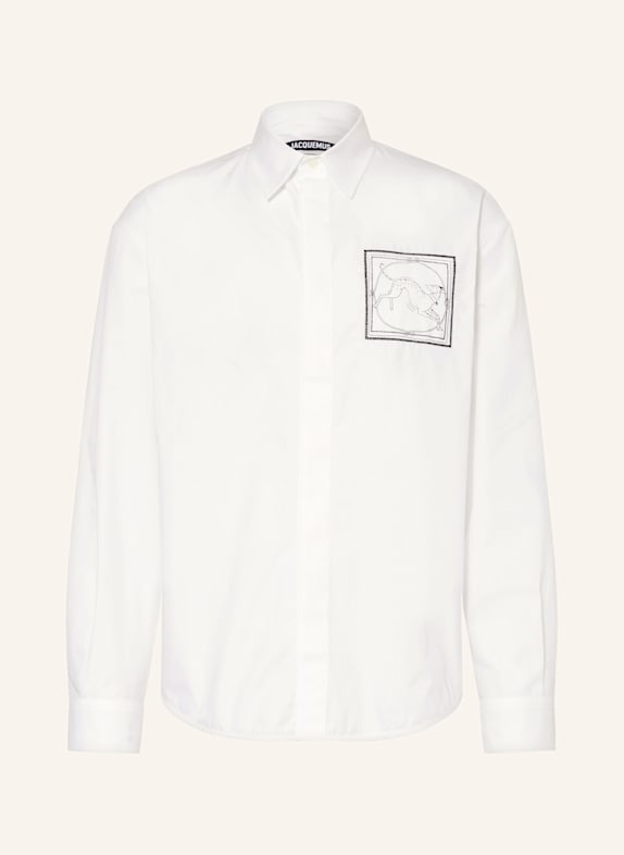 JACQUEMUS Shirt comfort fit WHITE/ BLACK