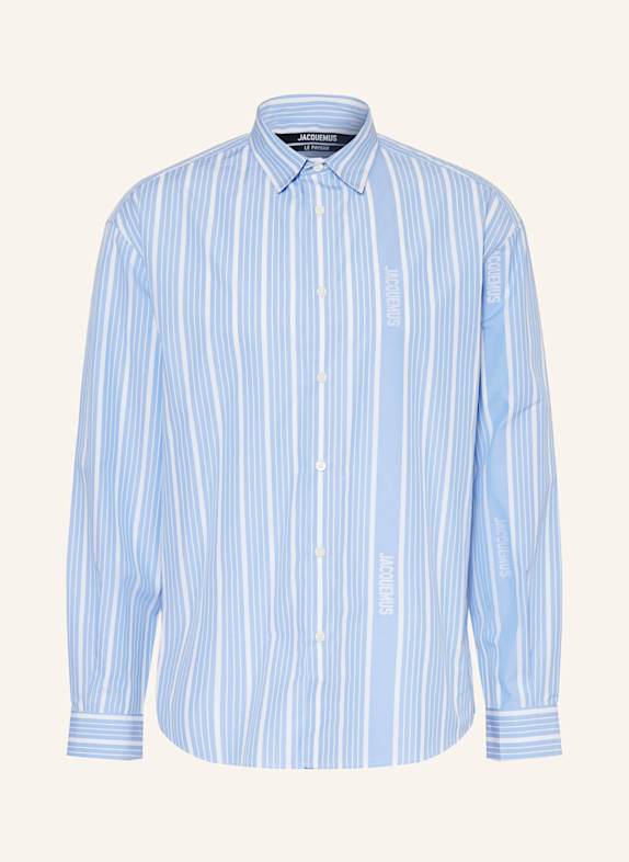 JACQUEMUS Shirt LA CHEMISE SIMON comfort fit LIGHT BLUE/ WHITE