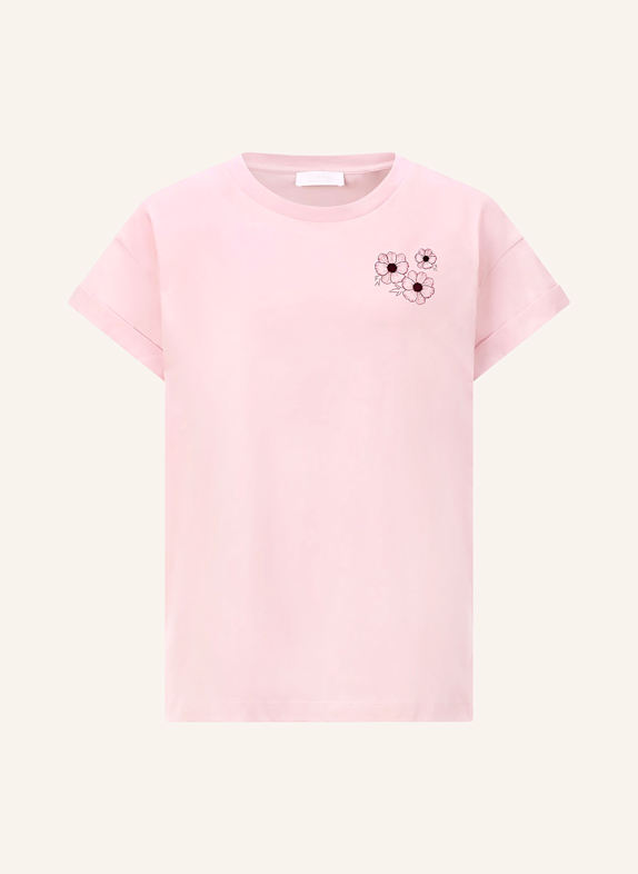 Rich & Royal T-Shirt BOYFIREND mit Schmucksteinen ROSA