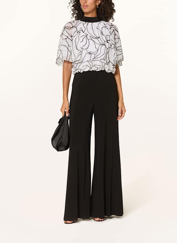 Joseph Ribkoff SIGNATURE Jumpsuit im Materialmix SCHWARZ / WEISS