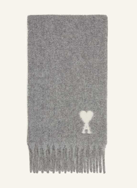AMI PARIS Alpaka-Schal GRAU
