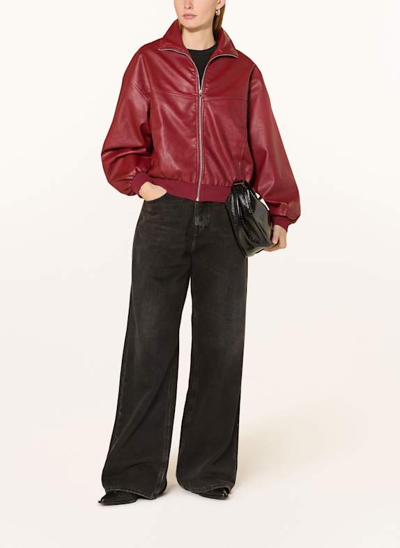 NEO NOIR CHANDRA leather jacket DARK RED