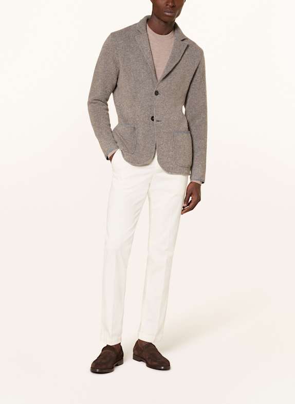 MAURIZIO  BALDASSARI Gebreid colbert Slim Fit van bouclé GRIJS