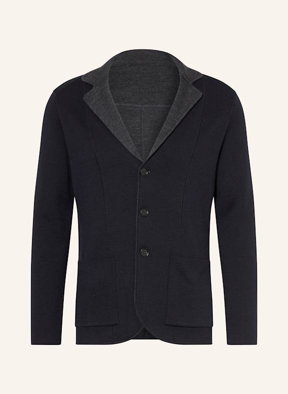 MAURIZIO  BALDASSARI Stricksakko JAMAICA Extra Slim Fit zum Wenden DUNKELBLAU/ DUNKELGRAU