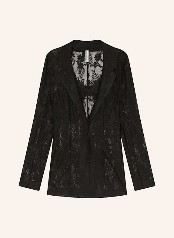 NORMA KAMALI Set: Spitzenblazer und Triangel-BH SCHWARZ