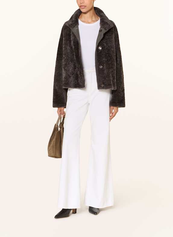 ARMA Teddyfell-Jacke ARIANA DUNKELGRAU