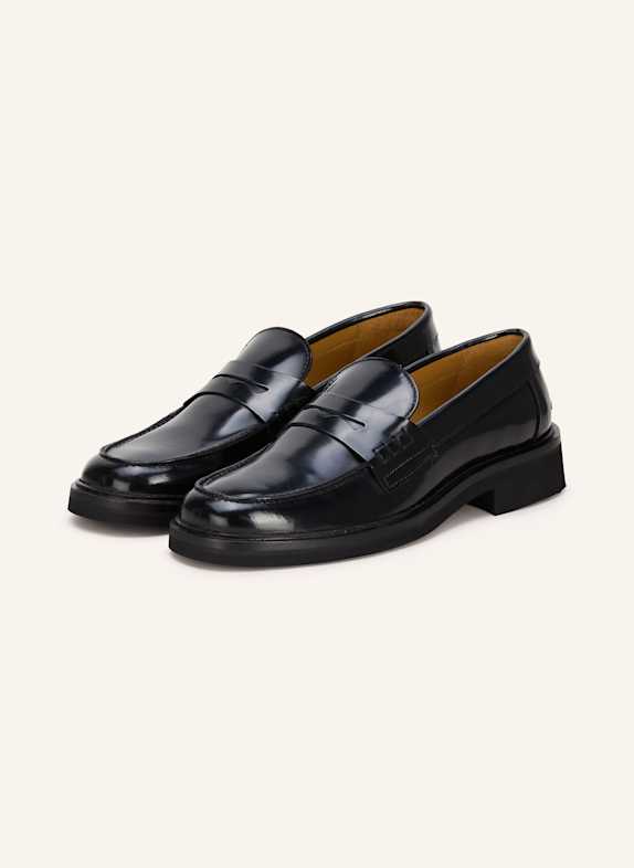 MRS & HUGS Penny loafers CZARNY