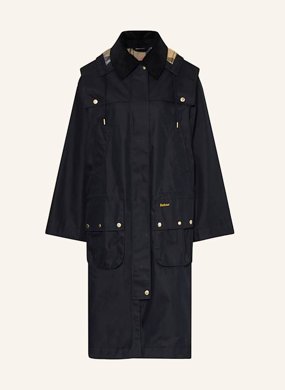 Barbour Płaszcz BILSDALE z odpinanym kapturem GRANATOWY