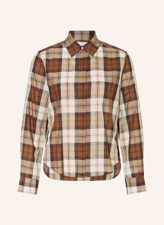 Marc O'Polo Shirt blouse BROWN/ DARK BROWN/ ECRU