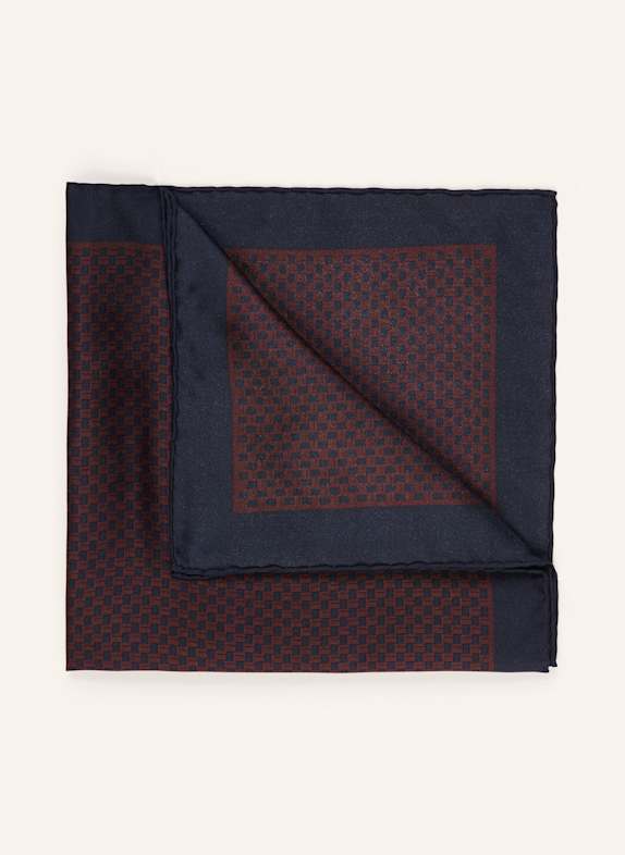 ZEGNA Einstecktuch DUNKELBLAU / BRAUN