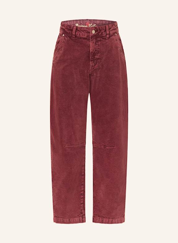 Buena Vista Barrel jeans made from corduroy DARK RED