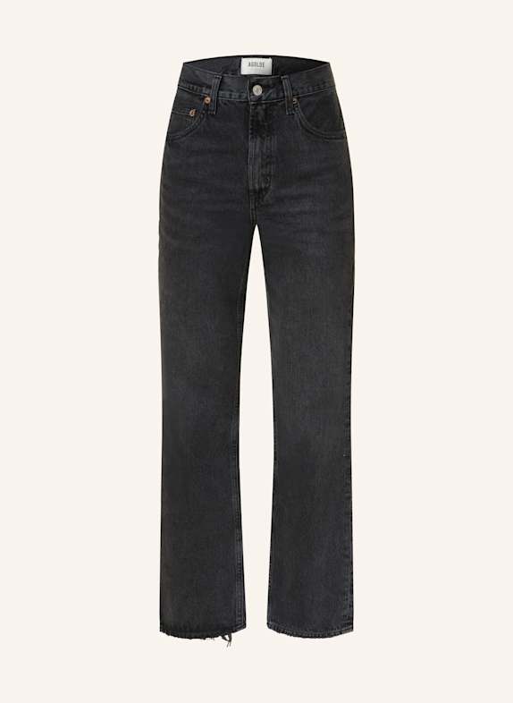 AGOLDE Straight džíny VALEN hitch blk w/ finished hem