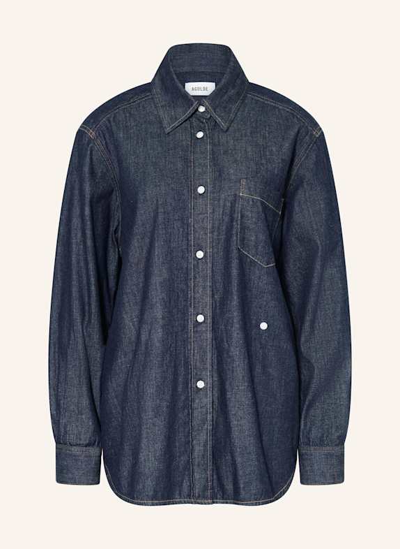 AGOLDE Jeansbluse KAELIN DUNKELBLAU