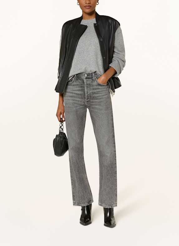 AGOLDE Straight jeans 90s PINCH WAIST CROP audit worn vint blk