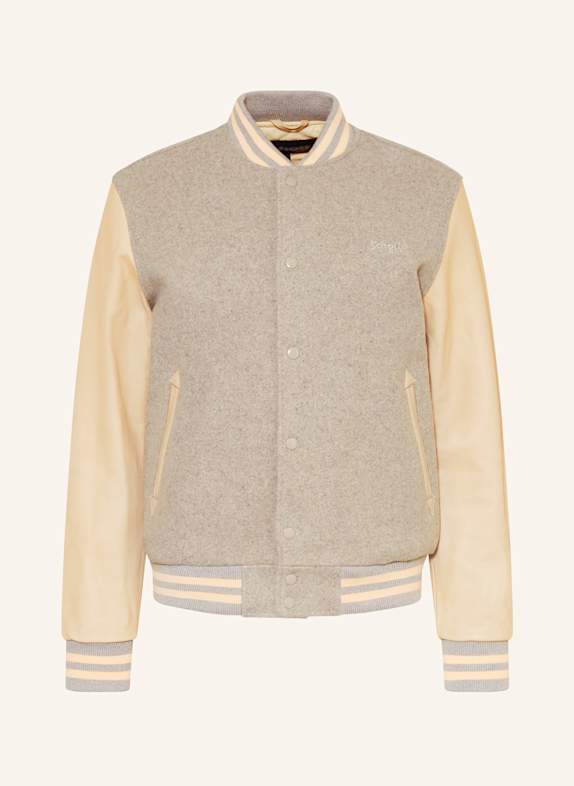 Schott NYC College-Jacke HELLGRAU / BEIGE