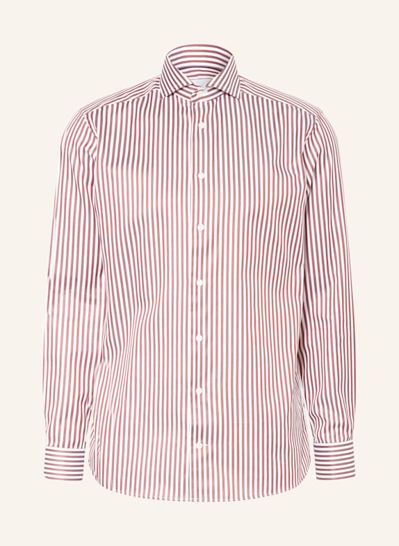 ETON Chemise Slim Fit ROUGE FONCÉ/ BLANC