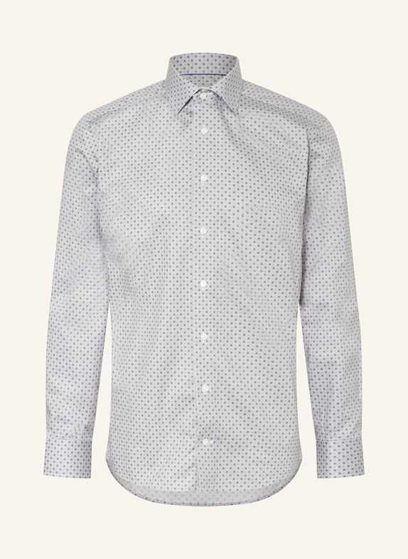 ETON Chemise Slim Fit GRIS CLAIR/ BLEU PÉTROLE