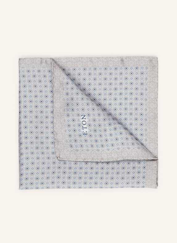 ETON Pocket square LIGHT GRAY/ BLUE
