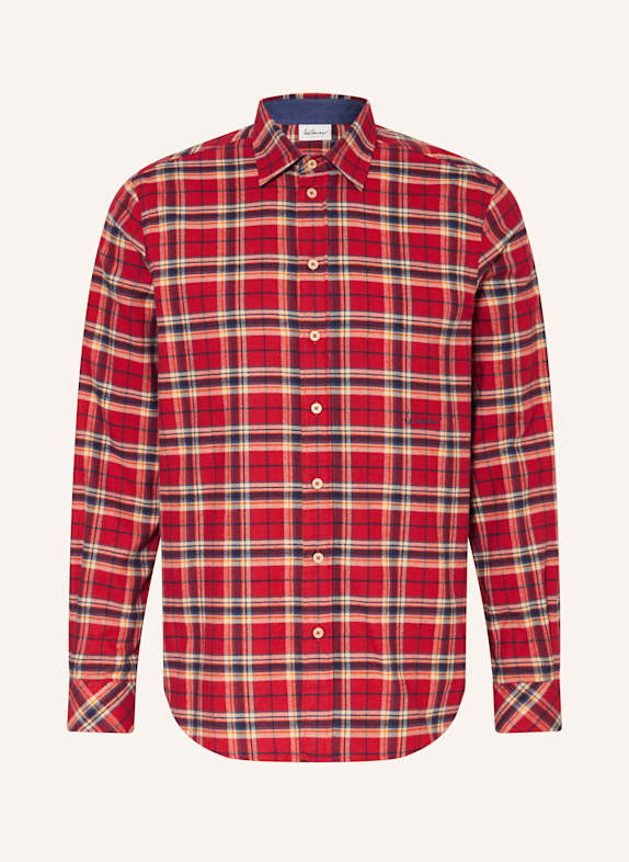 Luis Trenker Flanellhemd Regular Fit ROT / DUNKELBLAU