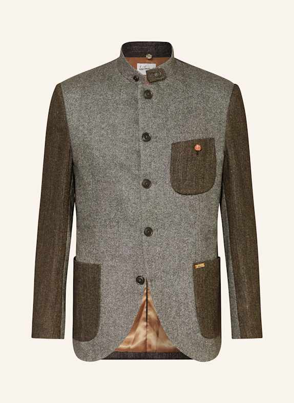 Luis Trenker Sakko LUSANDRO Slim Fit DUNKELBRAUN / GRAU