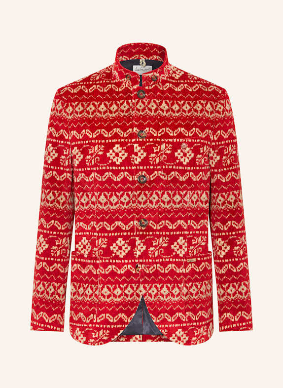 Luis Trenker Cordsakko LUSANDRO Regular Fit ROT / WEISS