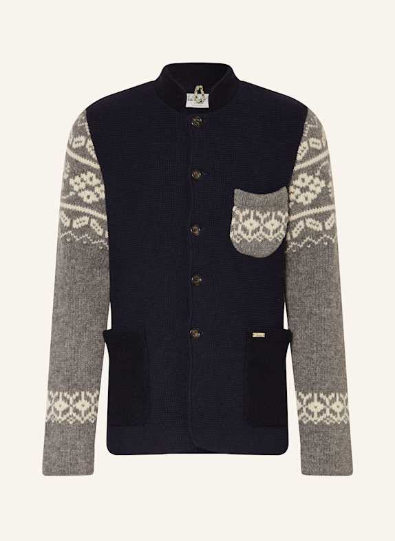 Luis Trenker Strickjacke LUWAINER DUNKELBLAU / GRAU / WEISS