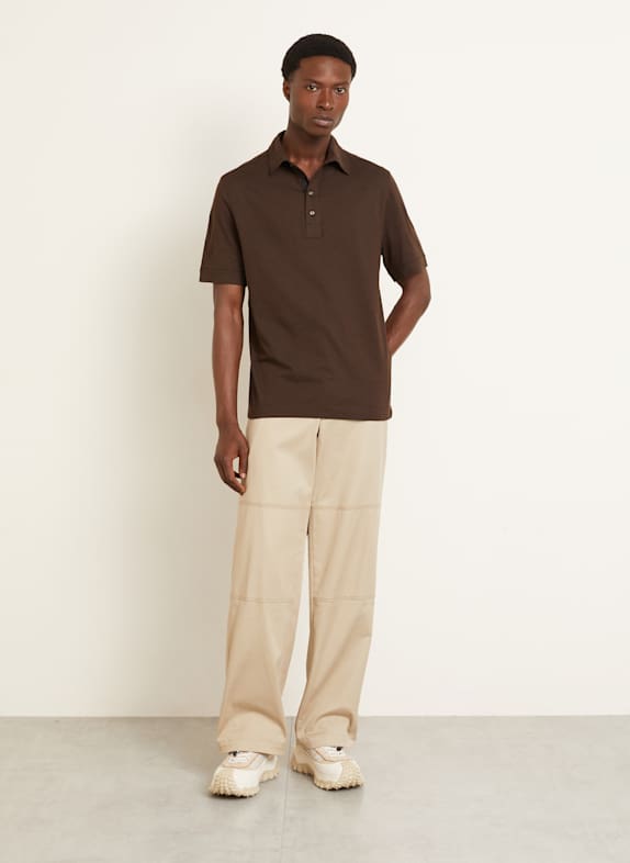 MONCLER Jersey-poloskjorte TAUPE