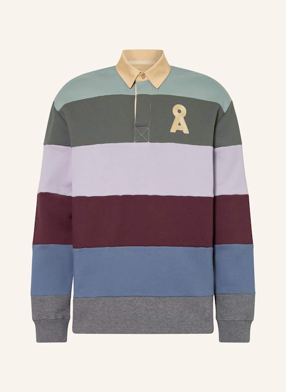 ARMEDANGELS Rugbyshirt AADRU DUNKELROT / HELLLILA / BLAU