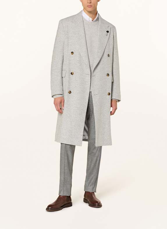 LARDINI Wool coat LIGHT GRAY