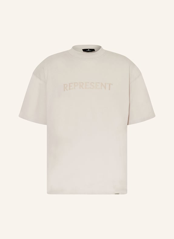 REPRESENT Koszulka oversize SERIF BEŻOWY