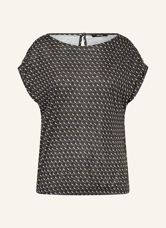 OPUS T-Shirt SEKADI KHAKI/ DUNKELBLAU/ WEISS