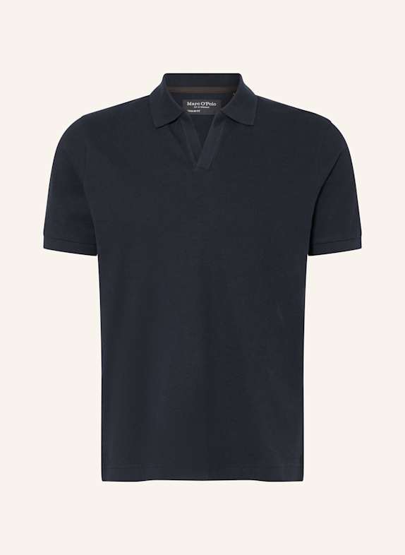 Marc O'Polo Strick-Poloshirt Regular Fit DUNKELBLAU