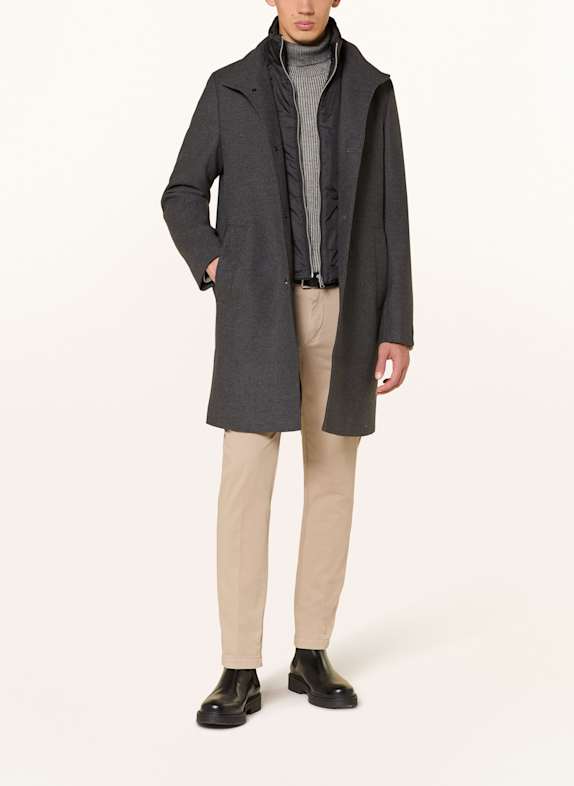 Marc O'Polo Wollmantel mit herausnehmbarer Blende DUNKELGRAU