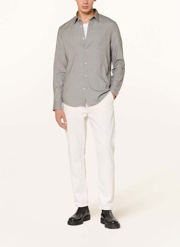 Marc O'Polo Flanellen overhemd Shaped Fit DONKERGRIJS / GRIJS
