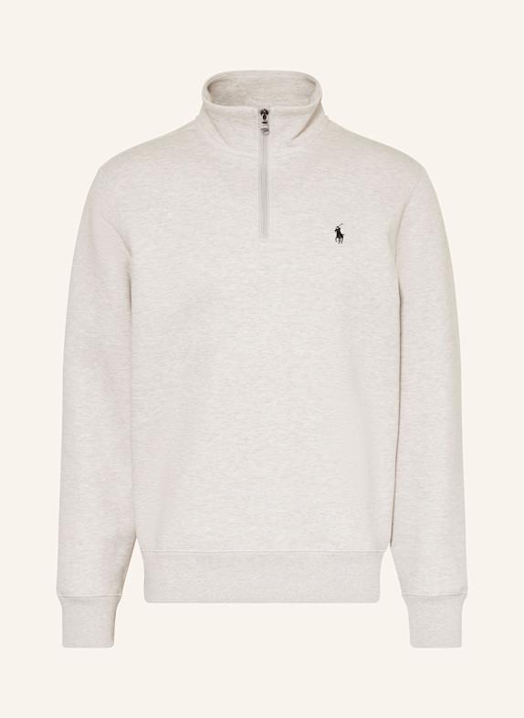 POLO RALPH LAUREN Žerzejový svetr troyer SVĚTLE ŠEDÁ