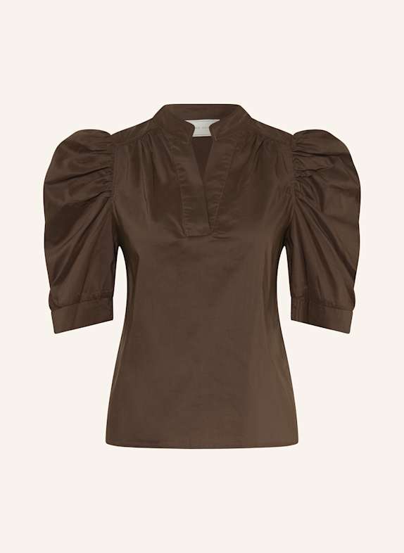 NEO NOIR Chemisier ROELLA MARRON FONCÉ