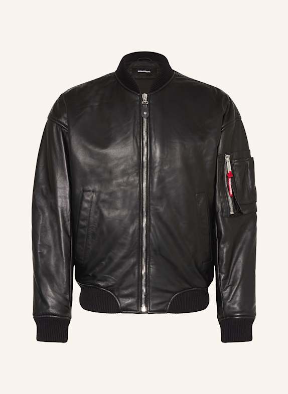 DSQUARED2 Lederjacke SCHWARZ