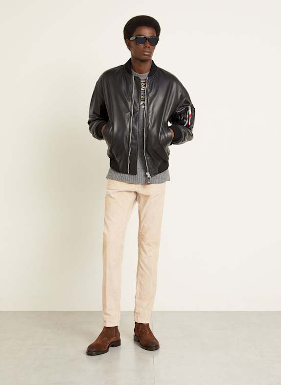 DSQUARED2 Lederjacke SCHWARZ