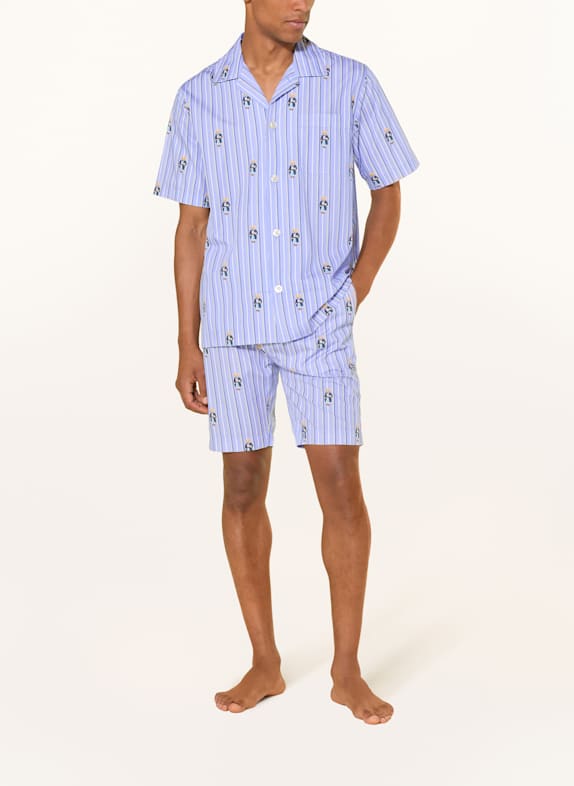 POLO RALPH LAUREN slaapshirt LICHTBLAUW / BLAUW / LICHTBRUIN