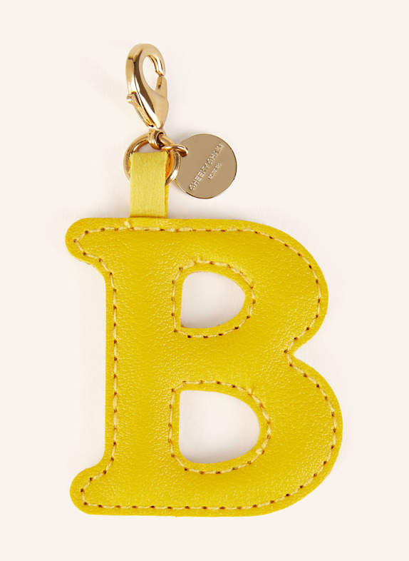 CHEEKY CHAIN MUNICH Taschenanhänger LETTER B GELB