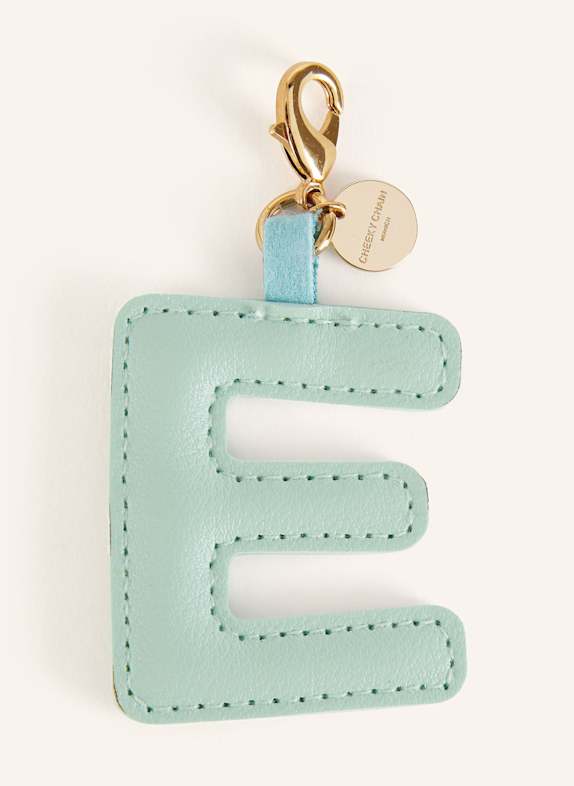 CHEEKY CHAIN MUNICH Taschenanhänger LETTER E TÜRKIS