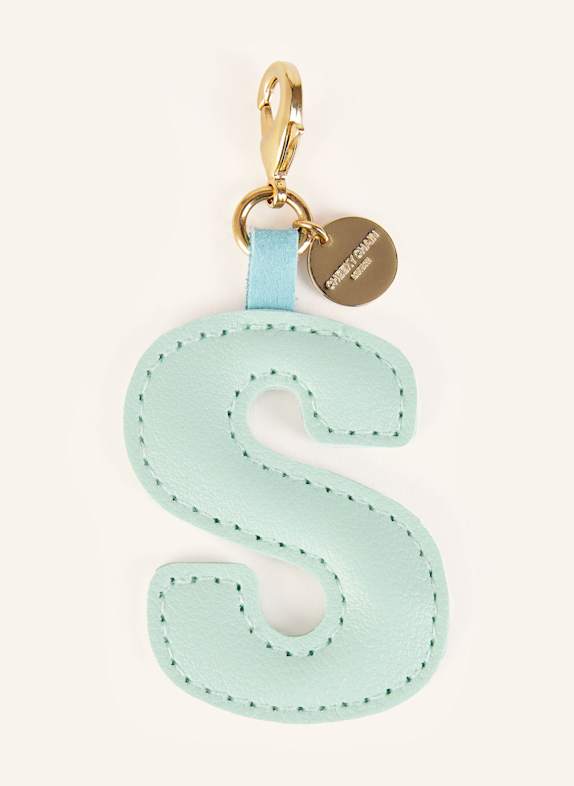CHEEKY CHAIN MUNICH Taschenanhänger LETTER S TÜRKIS