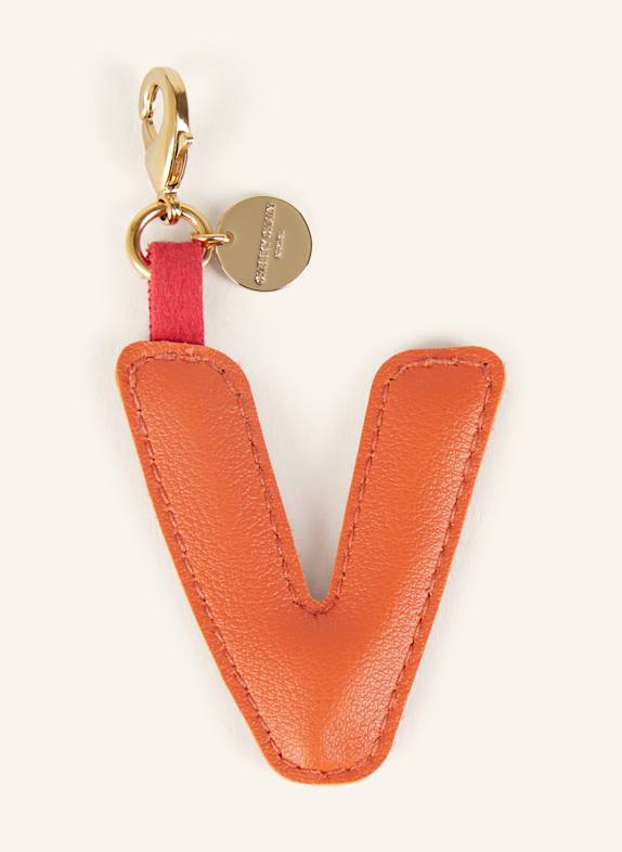 CHEEKY CHAIN MUNICH Taschenanhänger LETTER V ORANGE