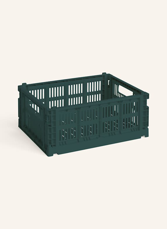 HAY Caisse pliante COLOUR CRATE MEDIUM VERT