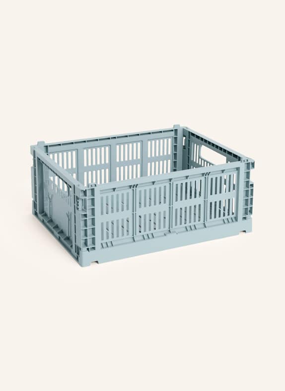 HAY Caisse pliante COLOUR CRATE MEDIUM BLEU CLAIR
